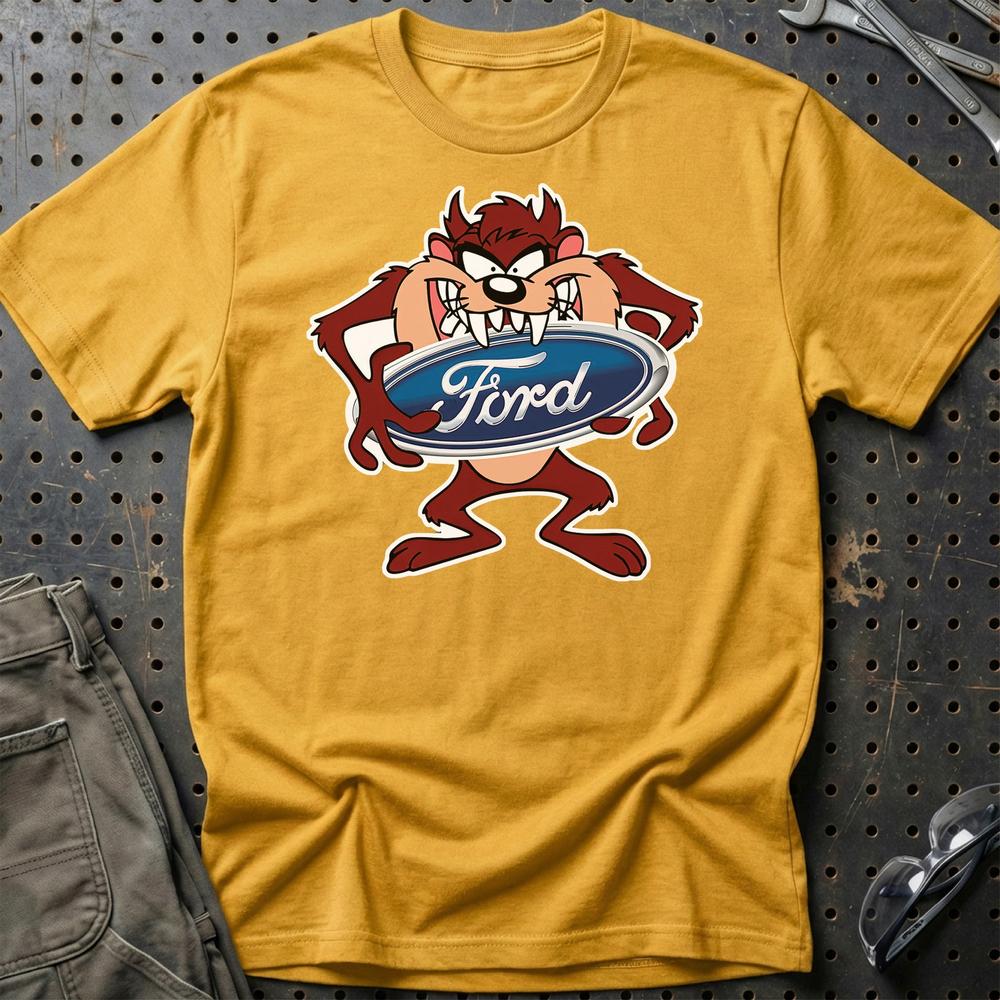 Ford TAZ T-Shirt-Beklædning-Ford-Guld-S-Garage Culture Shop- garage - man cave - merchandise