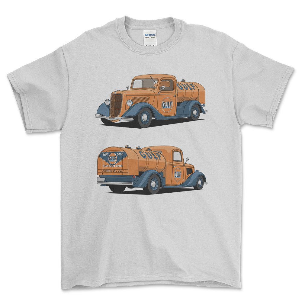 Ford Tanker Truck 1936 - Unisex T-Shirt-Beklædning-Ford-Hvid-S-Forside-Garage Culture Shop- garage - man cave - merchandise