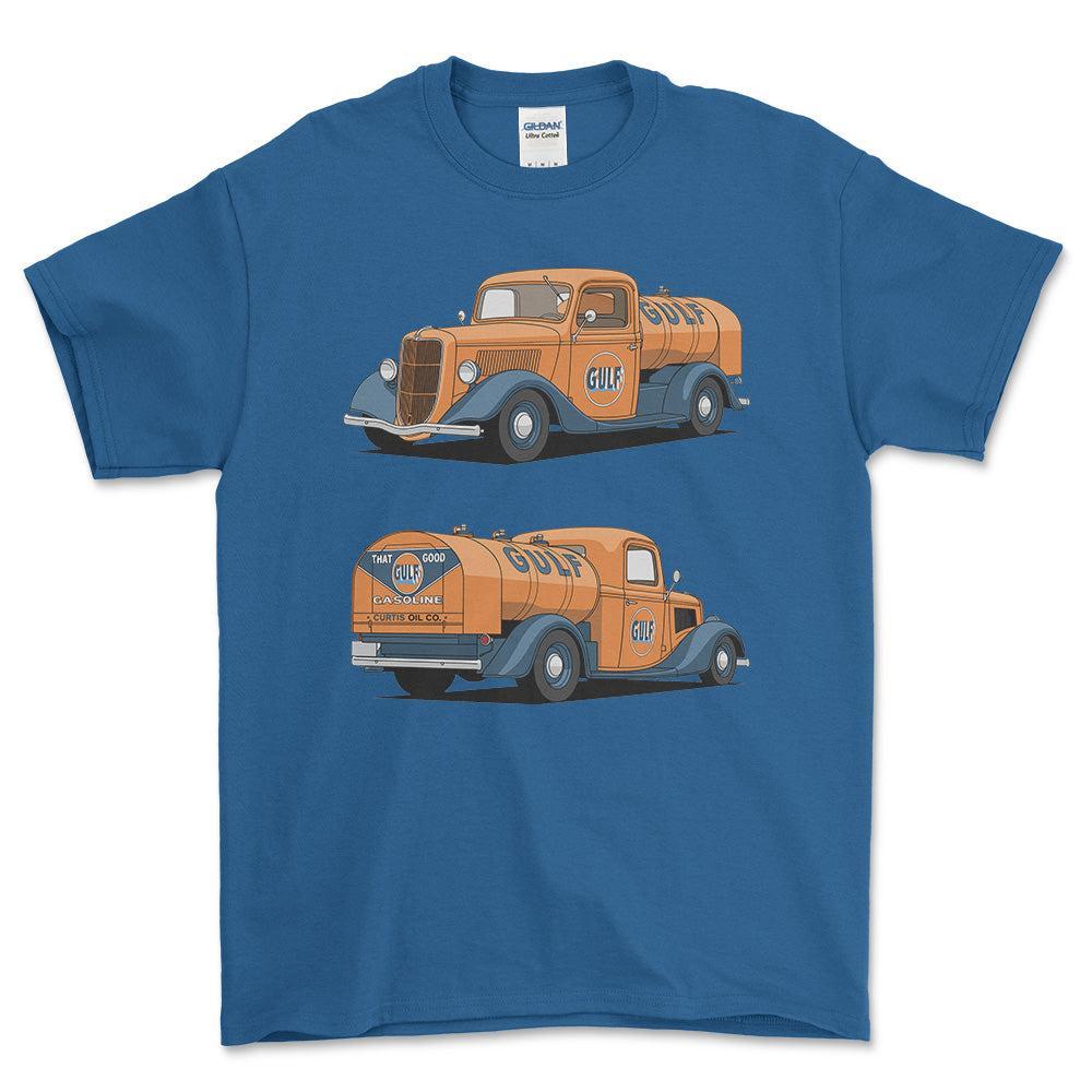 Ford Tanker Truck 1936 - Unisex T-Shirt-Beklædning-Ford-Blå Royal-S-Forside-Garage Culture Shop- garage - man cave - merchandise