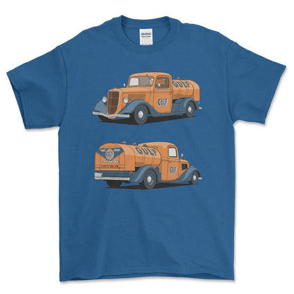 Ford Tanker Truck 1936 - Unisex T-Shirt-Beklædning-Ford-Blå Royal-S-Forside-Garage Culture Shop- garage - man cave - merchandise