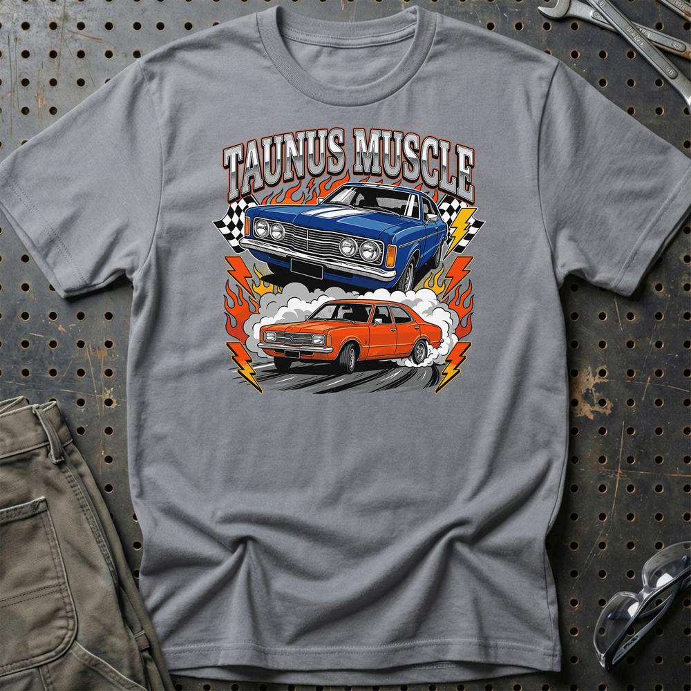 Ford Taunus Classic Muscle Retro 70s Performance - Unisex T-Shirt-Beklædning-Ford-Grå Sport-S-Garage Culture Shop- garage - man cave - merchandise