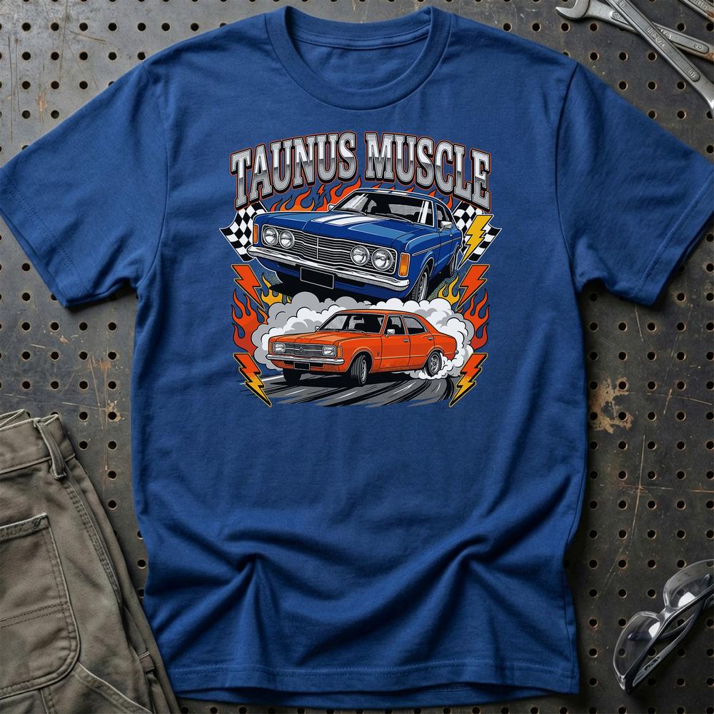 Ford Taunus Classic Muscle Retro 70s Performance - Unisex T-Shirt-Beklædning-Ford-Blå Royal-S-Garage Culture Shop- garage - man cave - merchandise