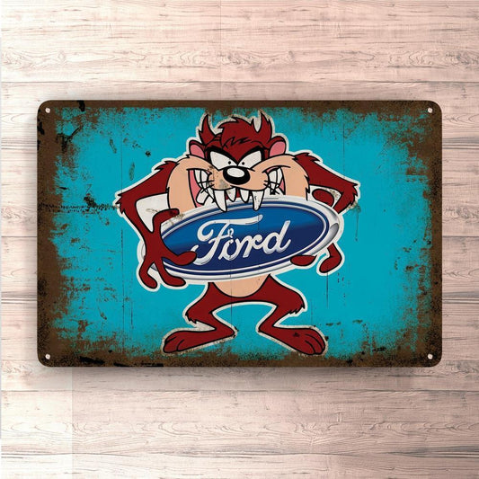 Ford Taz Vintage Skilte, Musemåtte, Dørmåtte , Plakat-Skilte-Ford-Garage Culture Shop- garage - man cave - merchandise