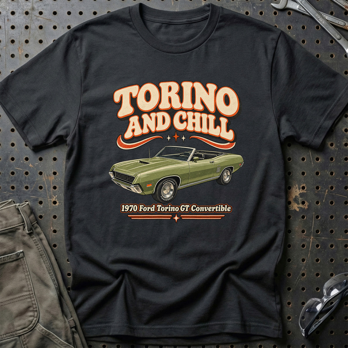 
Ford Torino GT Convertible 1970 – Torino and Chill T-Shirt – Sort