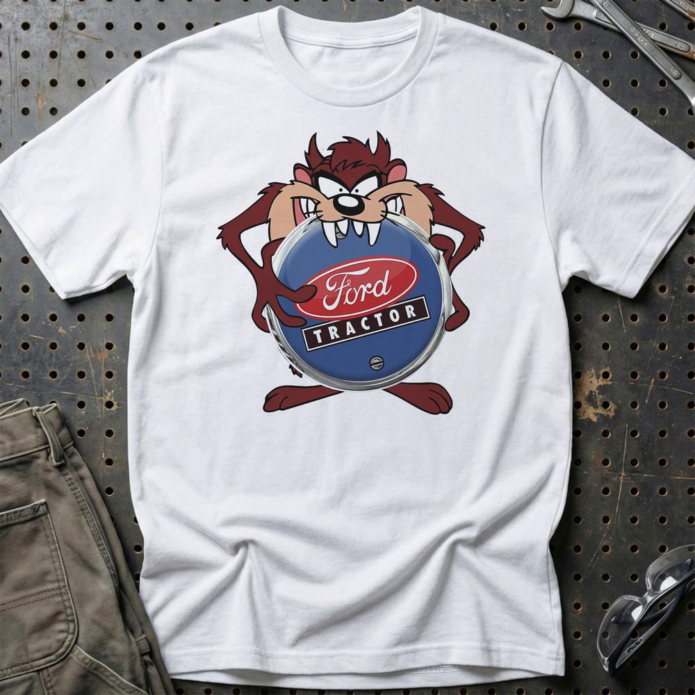 Ford Tractor TAZ T-Shirt-Beklædning-Ford-Hvid-S-Garage Culture Shop- garage - man cave - merchandise
