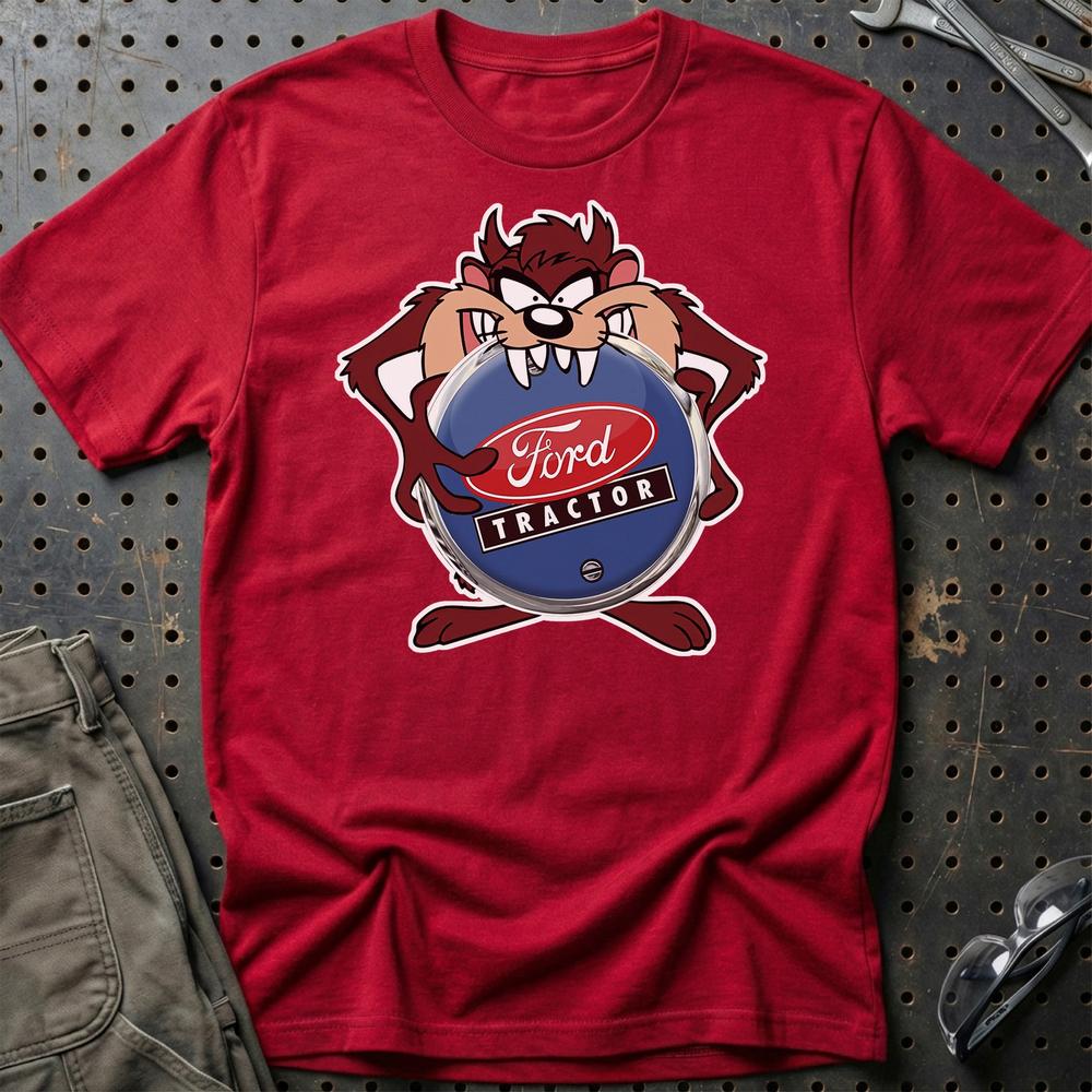 Ford Tractor TAZ T-Shirt-Beklædning-Ford-Rød-S-Garage Culture Shop- garage - man cave - merchandise