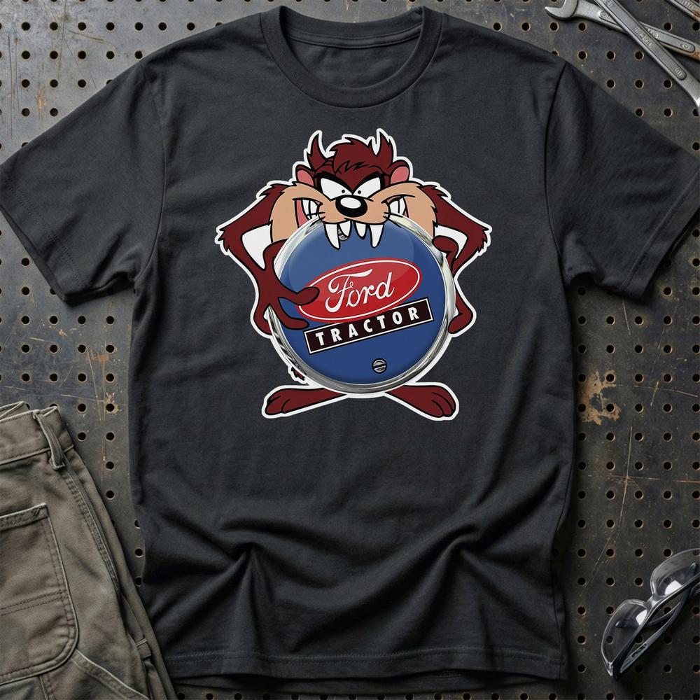 Ford Tractor TAZ T-Shirt-Beklædning-Ford-Sort-S-Garage Culture Shop- garage - man cave - merchandise