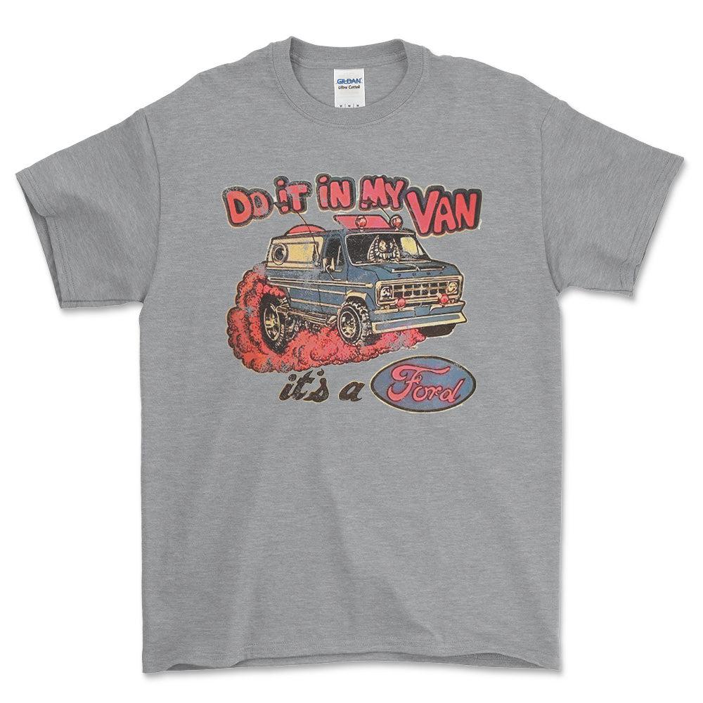 Ford Van - Do It In My Van It'S A Ford T-Shirt-Beklædning-Ford-Grå Sport-S-Garage Culture Shop- garage - man cave - merchandise