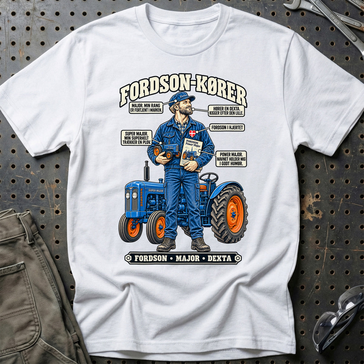 
Fordson-Kører T-Shirt – Hvid