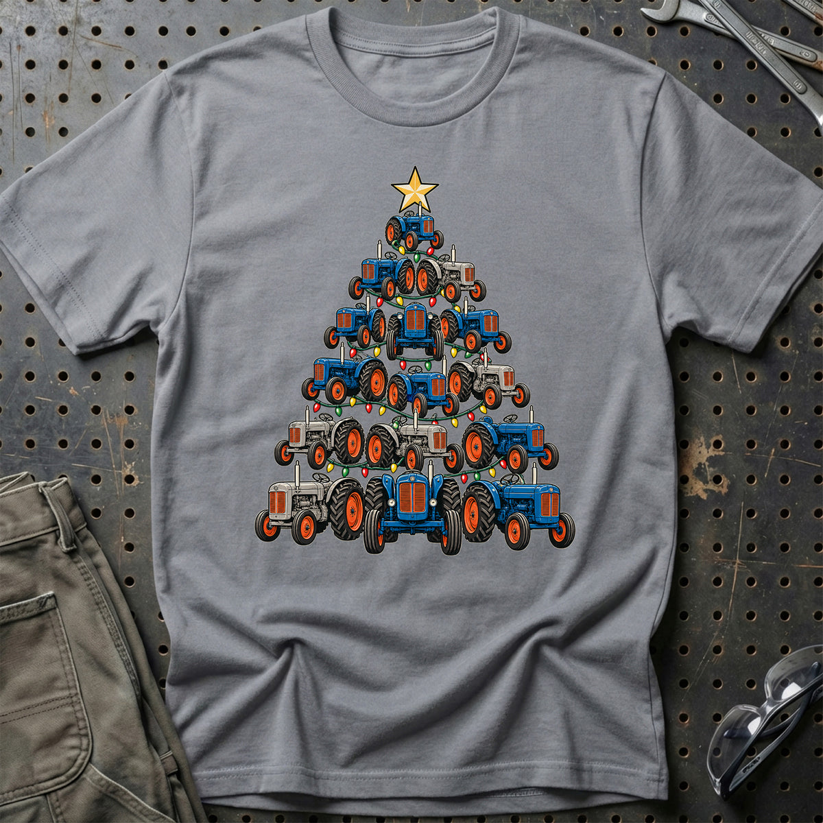 
Fordson Major Juletræ Christmas Tree Unisex T-Shirt – Grå Sport – print foran