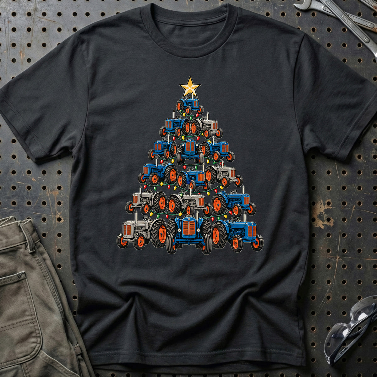 
Fordson Major Juletræ Christmas Tree Unisex T-Shirt – Sort – print foran
