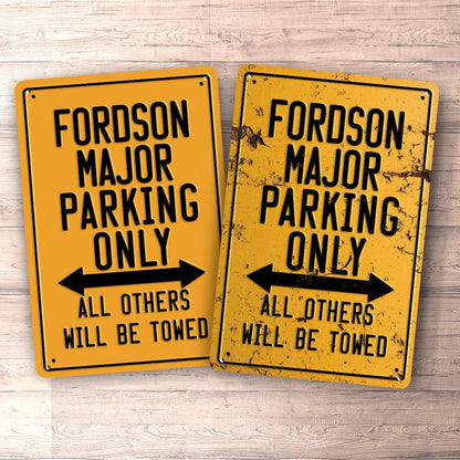 Fordson Major Parking Only Skilte, Musemåtte, Dørmåtte , Plakat-Parking skilte-Fordson-Garage Culture Shop- garage - man cave - merchandise