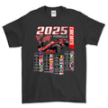 Formula 1 2025 Circuits T-Shirt-Beklædning-Formula 1-Sort-S-Garage Culture Shop- garage - man cave - merchandise
