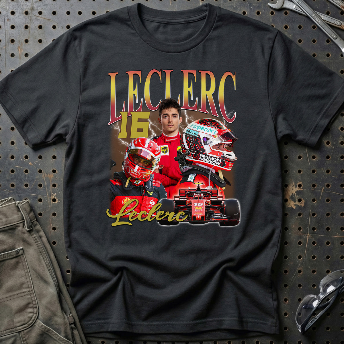
Formula 1 Charles Leclerc Unisex T-Shirt – Sort