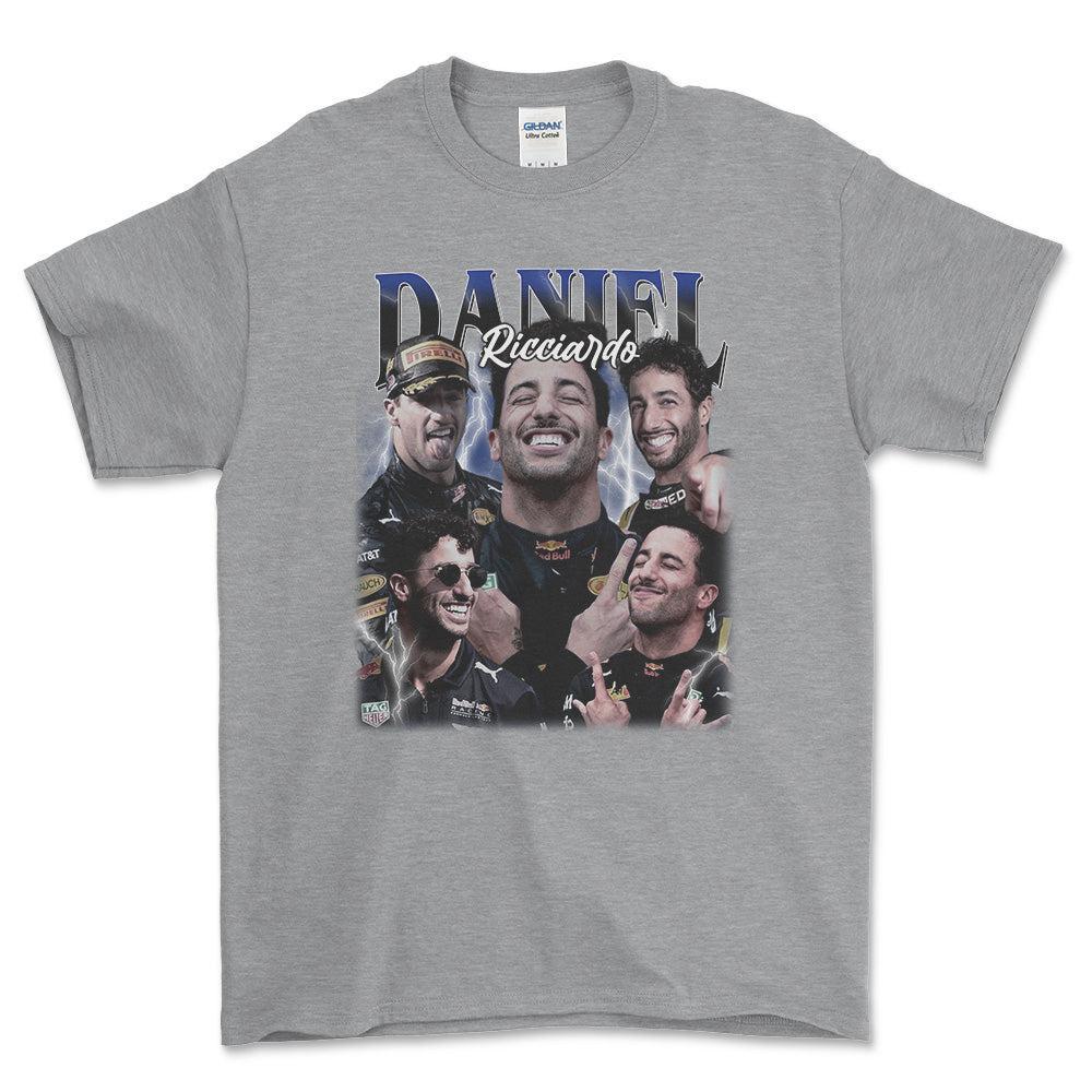 Formula 1 Daniel Riccardo - Unisex T-Shirt , Bomuld-Beklædning-Formula 1-Grå Sport-S-Forside-Garage Culture Shop- garage - man cave - merchandise