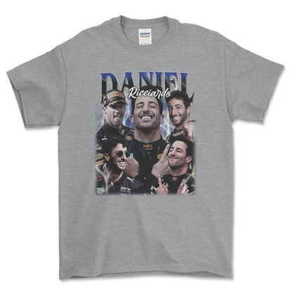Formula 1 Daniel Riccardo - Unisex T-Shirt , Bomuld-Beklædning-Formula 1-Grå Sport-S-Forside-Garage Culture Shop- garage - man cave - merchandise