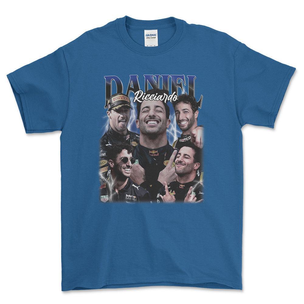 Formula 1 Daniel Riccardo - Unisex T-Shirt , Bomuld-Beklædning-Formula 1-Blå Royal-S-Forside-Garage Culture Shop- garage - man cave - merchandise