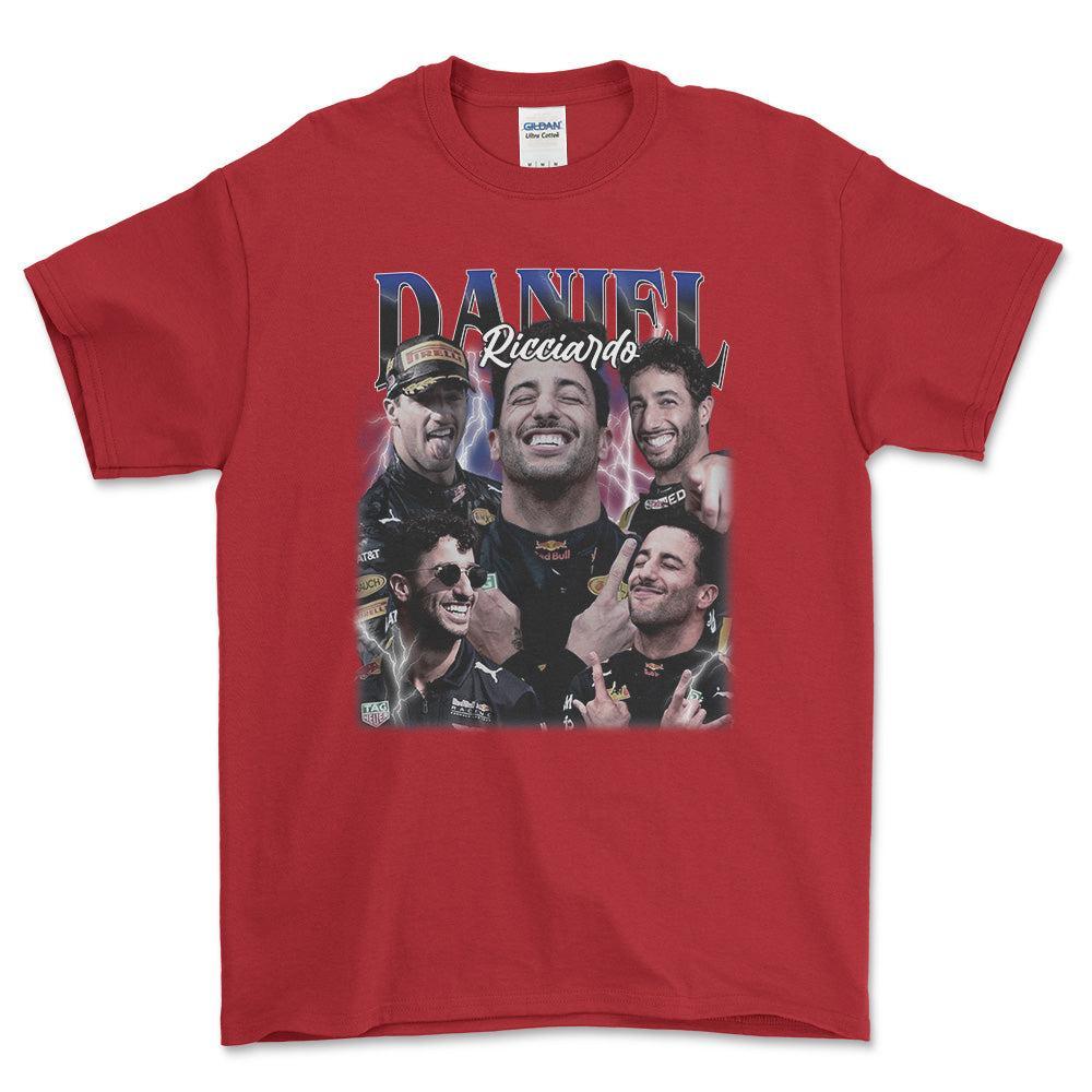 Formula 1 Daniel Riccardo - Unisex T-Shirt , Bomuld-Beklædning-Formula 1-Rød-S-Forside-Garage Culture Shop- garage - man cave - merchandise