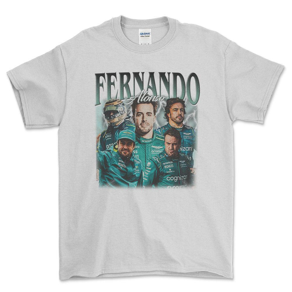 Formula 1 Fernardo Alonso T-Shirt-Beklædning-Formula 1-Hvid-S-Garage Culture Shop- garage - man cave - merchandise