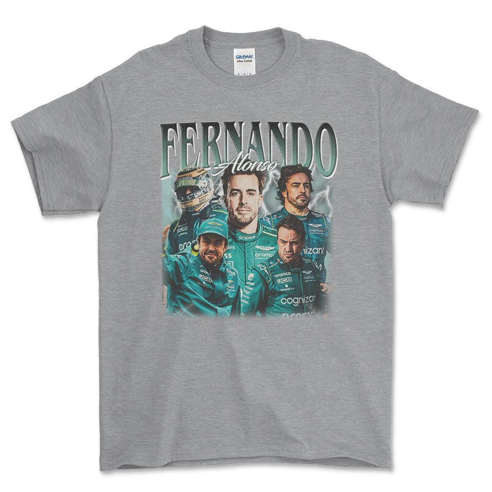 Formula 1 Fernardo Alonso T-Shirt-Beklædning-Formula 1-Grå Sport-S-Garage Culture Shop- garage - man cave - merchandise