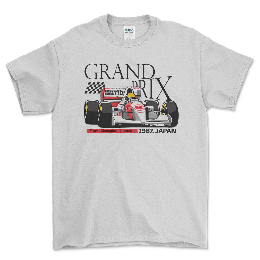 Formula 1 Grand Prix - Unisex T-Shirt , Bomuld-Beklædning-Formula 1-Hvid-S-Forside-Garage Culture Shop- garage - man cave - merchandise