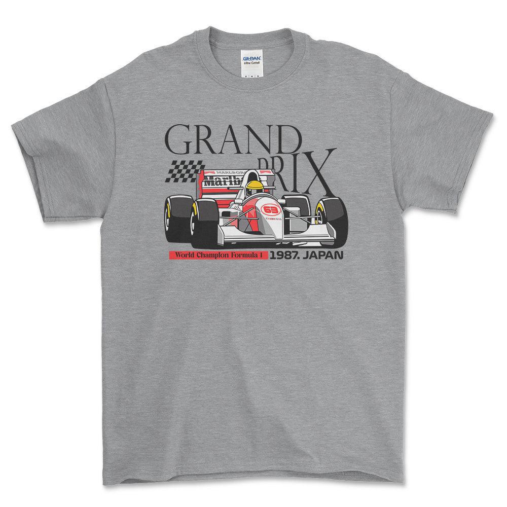 Formula 1 Grand Prix - Unisex T-Shirt , Bomuld-Beklædning-Formula 1-Grå Sport-S-Forside-Garage Culture Shop- garage - man cave - merchandise