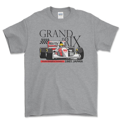 Formula 1 Grand Prix - Unisex T-Shirt , Bomuld-Beklædning-Formula 1-Grå Sport-S-Forside-Garage Culture Shop- garage - man cave - merchandise