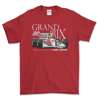 Formula 1 Grand Prix - Unisex T-Shirt , Bomuld-Beklædning-Formula 1-Rød-S-Forside-Garage Culture Shop- garage - man cave - merchandise