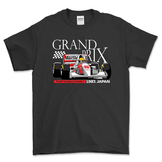 Formula 1 Grand Prix - Unisex T-Shirt , Bomuld-Beklædning-Formula 1-Sort-S-Forside-Garage Culture Shop- garage - man cave - merchandise
