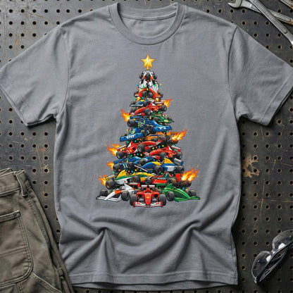Formula 1 Juletræ Christmas Tree - Unisex T-Shirt-Beklædning-Formula 1-Grå Sport-S-Garage Culture Shop- garage - man cave - merchandise