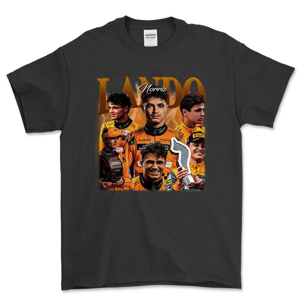 Formula 1 Lando Norris - Unisex T-Shirt , Bomuld-Beklædning-Formula 1-Sort-S-Forside-Garage Culture Shop- garage - man cave - merchandise
