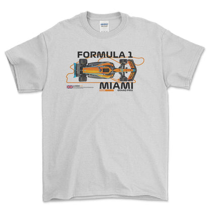 Formula 1 Lando - Unisex T-Shirt , Bomuld-Beklædning-Formula 1-Hvid-S-Forside-Garage Culture Shop- garage - man cave - merchandise