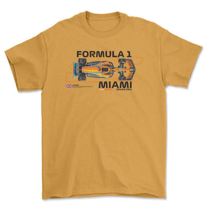 Formula 1 Lando - Unisex T-Shirt , Bomuld-Beklædning-Formula 1-Guld-S-Forside-Garage Culture Shop- garage - man cave - merchandise