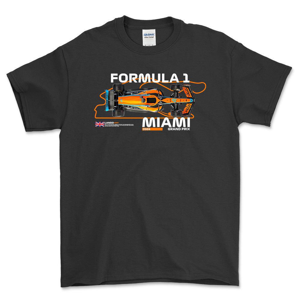 Formula 1 Lando - Unisex T-Shirt , Bomuld-Beklædning-Formula 1-Sort-S-Forside-Garage Culture Shop- garage - man cave - merchandise