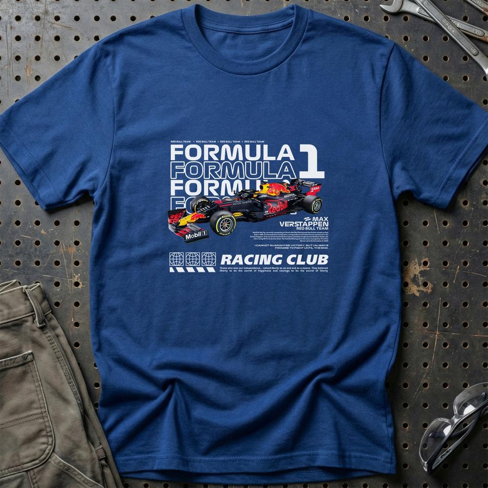 Formula 1 Max Verstappen T-Shirt-Beklædning-Formula 1-Blå Royal-S-Garage Culture Shop- garage - man cave - merchandise