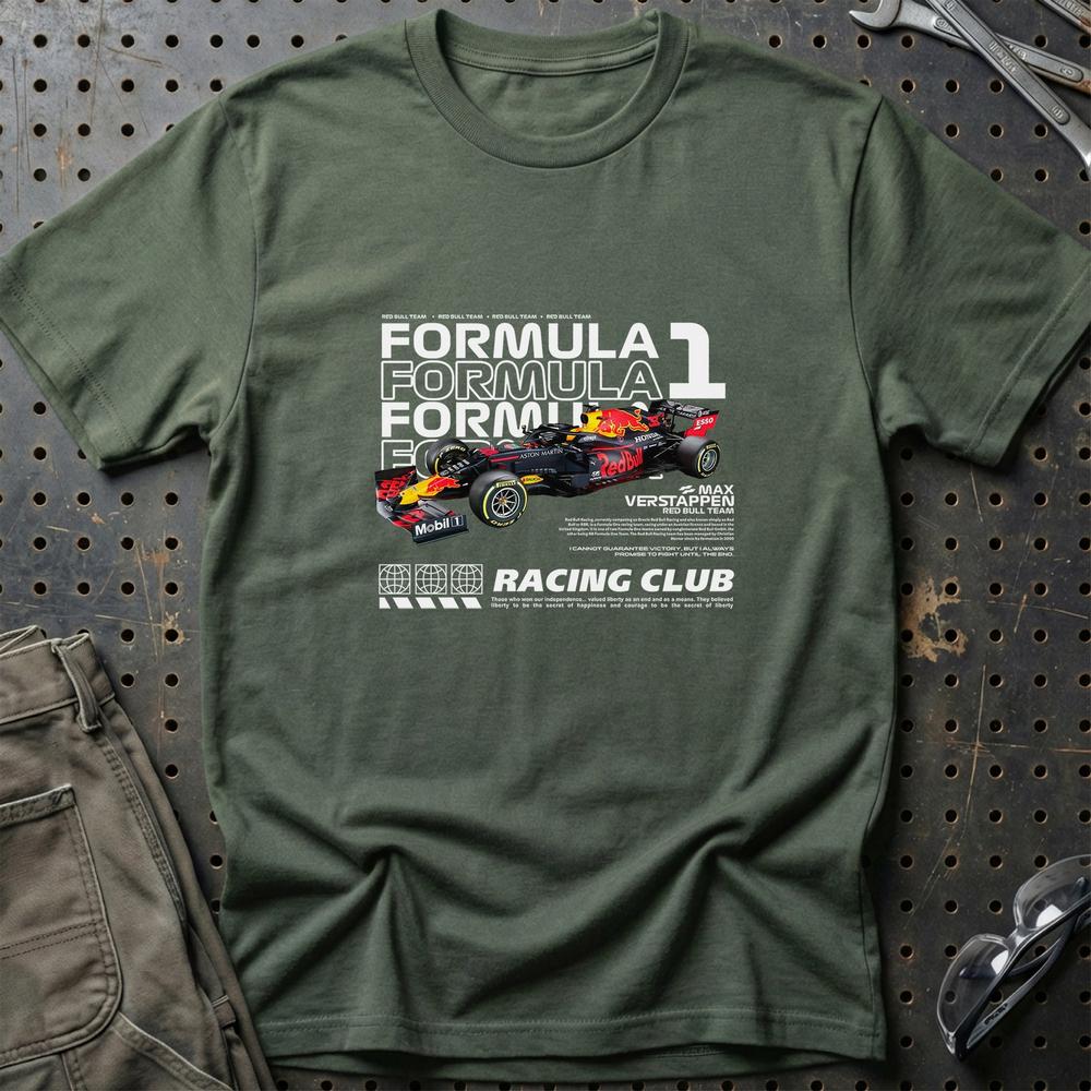 Formula 1 Max Verstappen T-Shirt-Beklædning-Formula 1-Grøn Militær-S-Garage Culture Shop- garage - man cave - merchandise