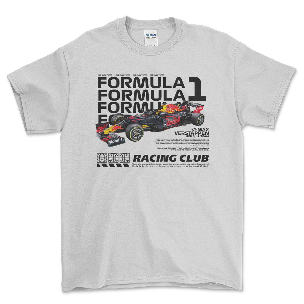 Formula 1 Max Verstappen - Unisex T-Shirt , Bomuld-Beklædning-Formula 1-Hvid-S-Forside-Garage Culture Shop- garage - man cave - merchandise