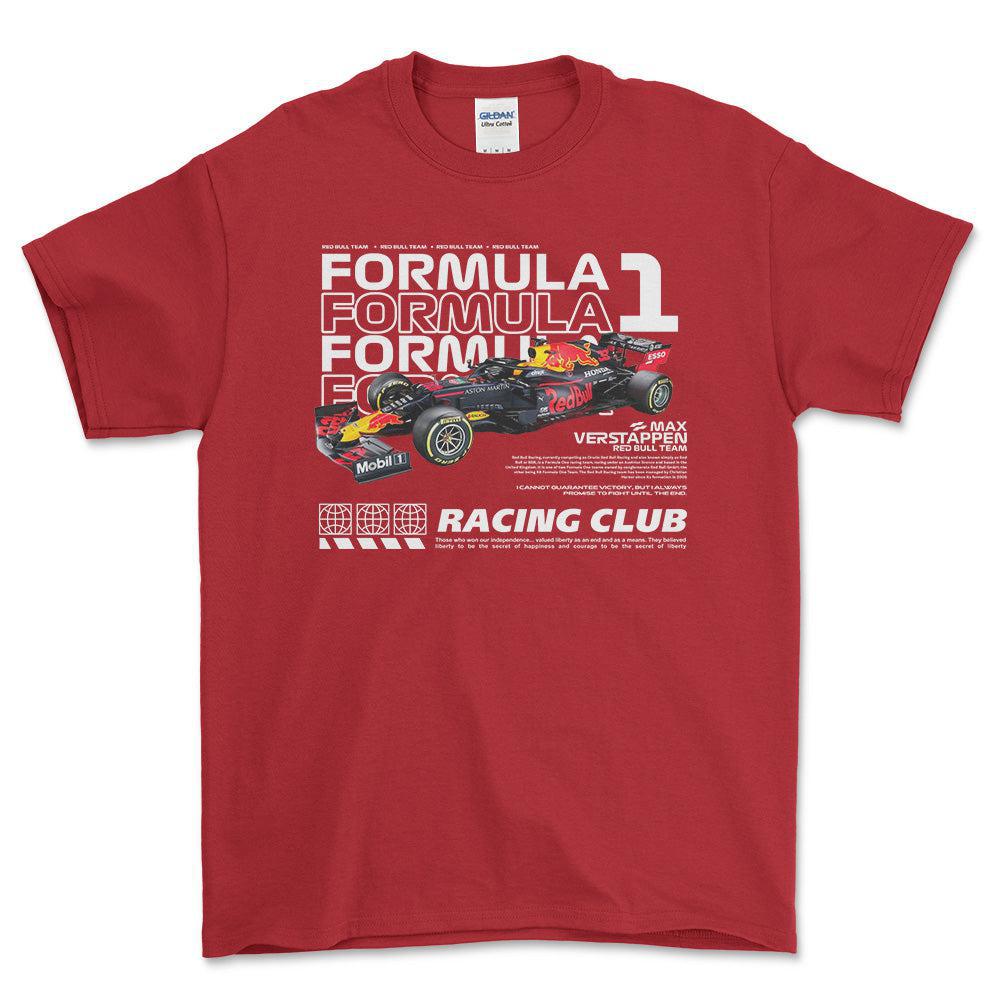 Formula 1 Max Verstappen - Unisex T-Shirt , Bomuld-Beklædning-Formula 1-Rød-S-Forside-Garage Culture Shop- garage - man cave - merchandise