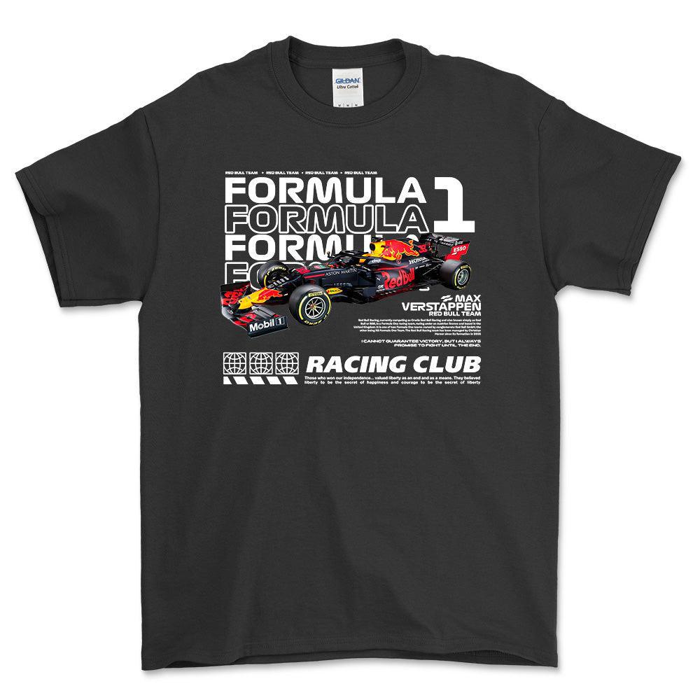 Formula 1 Max Verstappen - Unisex T-Shirt , Bomuld-Beklædning-Formula 1-Sort-S-Forside-Garage Culture Shop- garage - man cave - merchandise