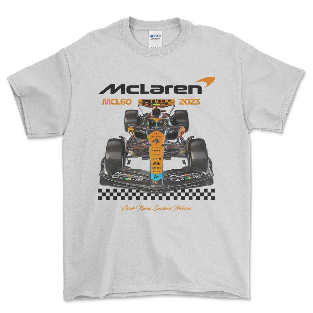 Formula 1 McLaren - Unisex T-Shirt , Bomuld-Beklædning-Formula 1-Hvid-S-Forside-Garage Culture Shop- garage - man cave - merchandise