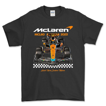 Formula 1 McLaren - Unisex T-Shirt , Bomuld-Beklædning-Formula 1-Sort-S-Forside-Garage Culture Shop- garage - man cave - merchandise