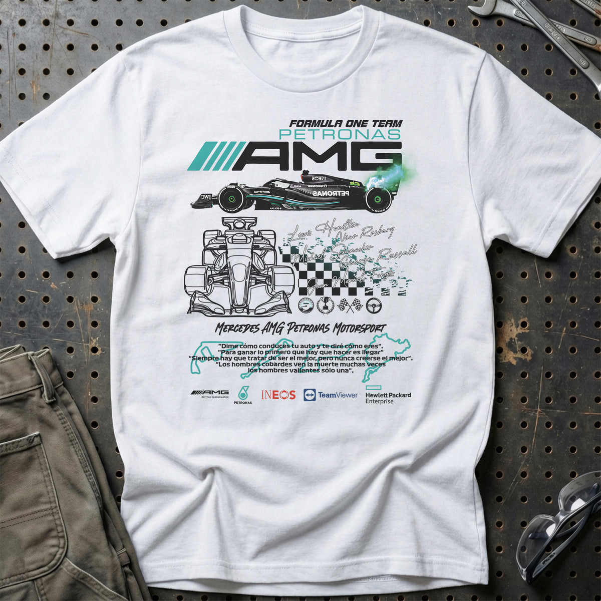 
Formula 1 Mercedes AMG Petronas Unisex T-Shirt – Hvid