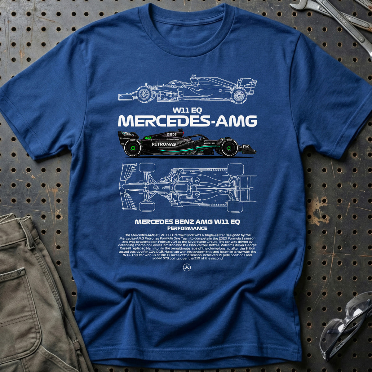 
Formula 1 Mercedes AMG T-Shirt – Blå Royal