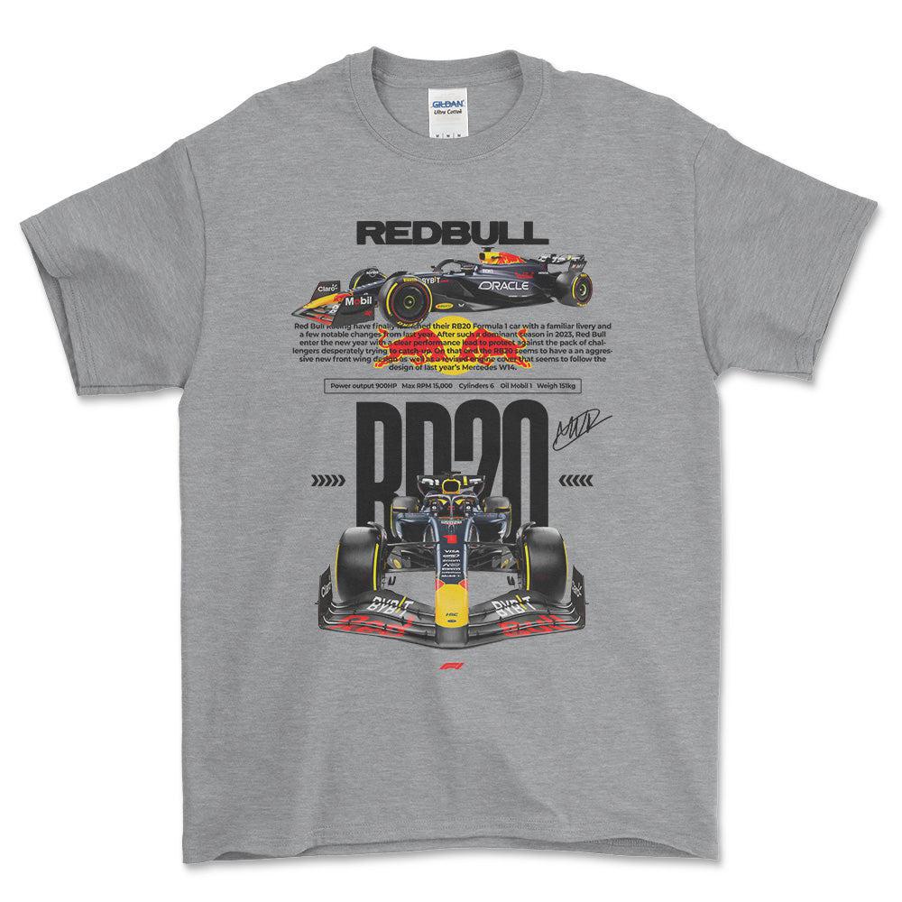 Formula 1 RB20T-Shirt-Beklædning-Formula 1-Grå Sport-S-Garage Culture Shop- garage - man cave - merchandise