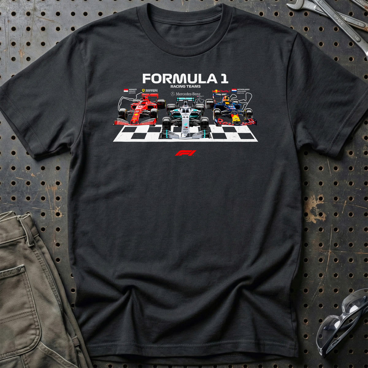 
Formula 1 Racing Teams T-Shirt – Sort