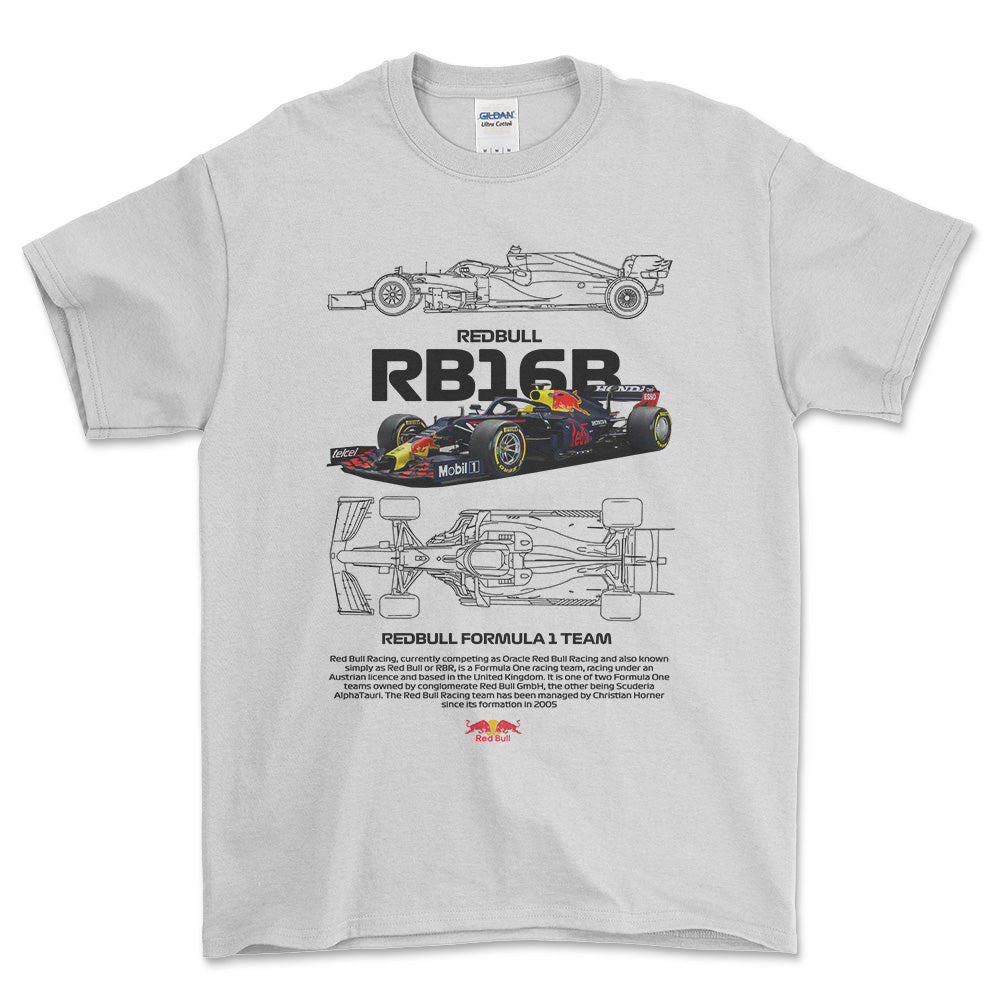 Formula 1 Red Bull - Unisex T-Shirt , Bomuld-Beklædning-Formula 1-Hvid-S-Forside-Garage Culture Shop- garage - man cave - merchandise