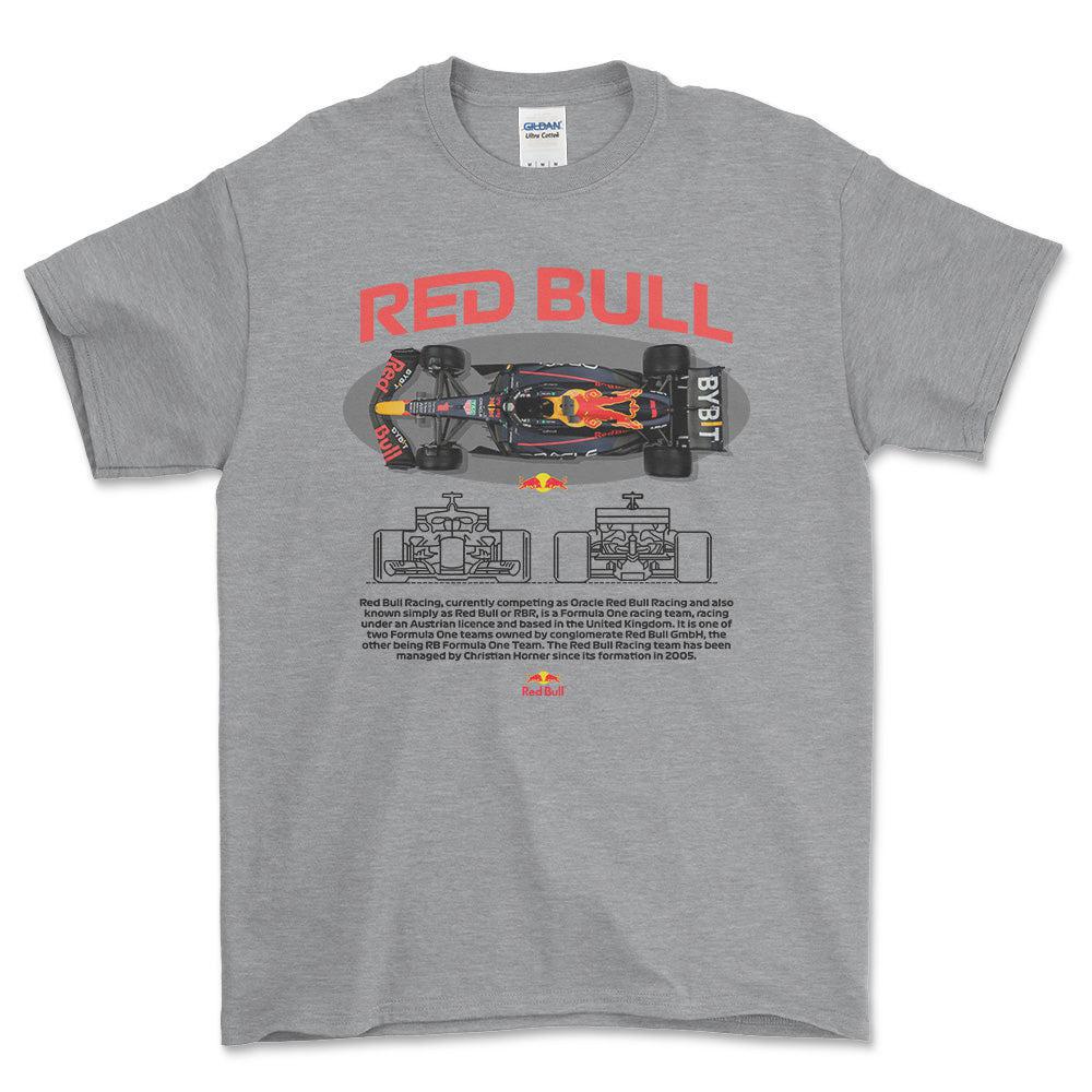Formula 1 Red Bull - Unisex T-Shirt , Bomuld-Beklædning-Formula 1-Grå Sport-S-Forside-Garage Culture Shop- garage - man cave - merchandise
