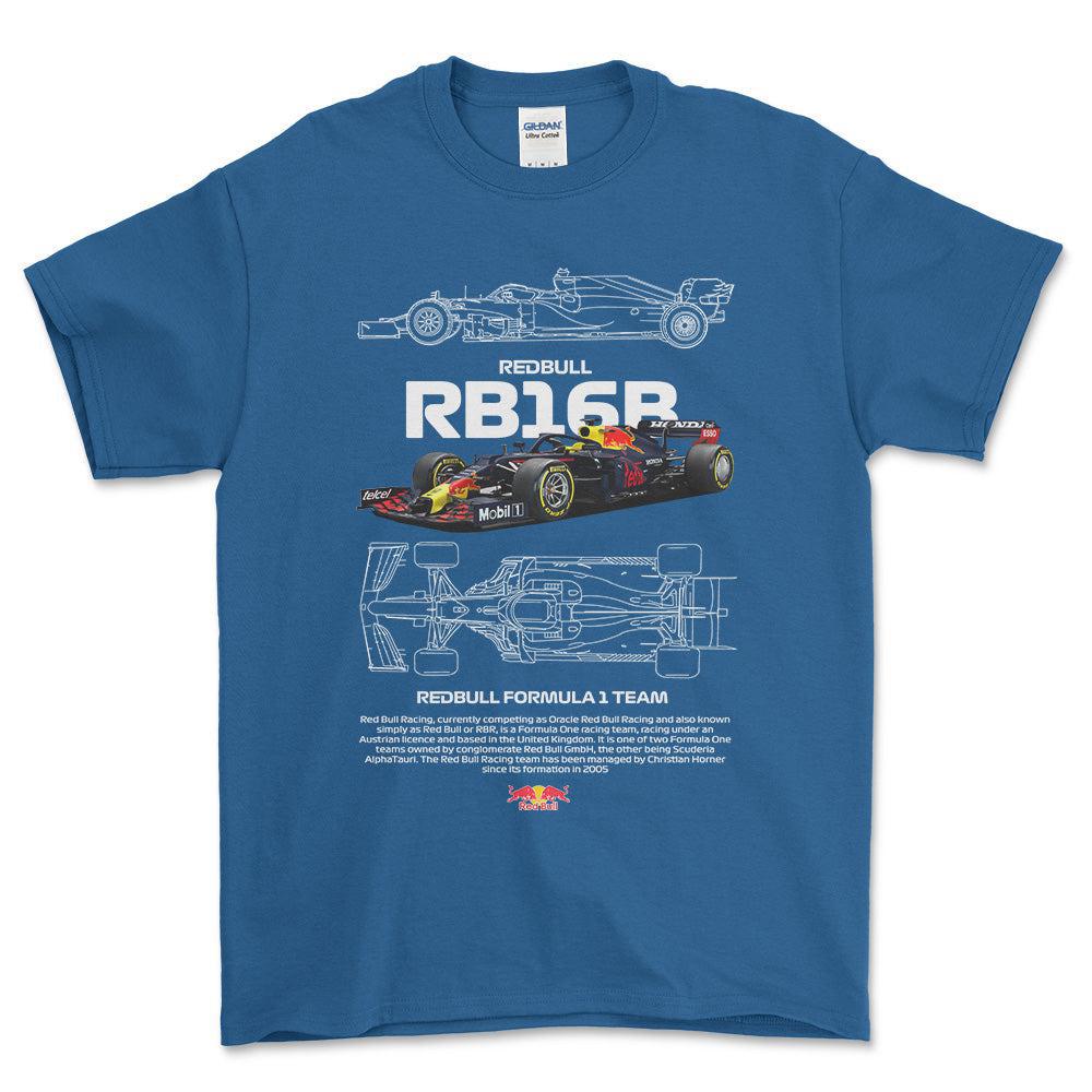 Formula 1 Red Bull - Unisex T-Shirt , Bomuld-Beklædning-Formula 1-Blå Royal-S-Forside-Garage Culture Shop- garage - man cave - merchandise