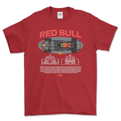 Formula 1 Red Bull - Unisex T-Shirt , Bomuld-Beklædning-Formula 1-Rød-S-Forside-Garage Culture Shop- garage - man cave - merchandise