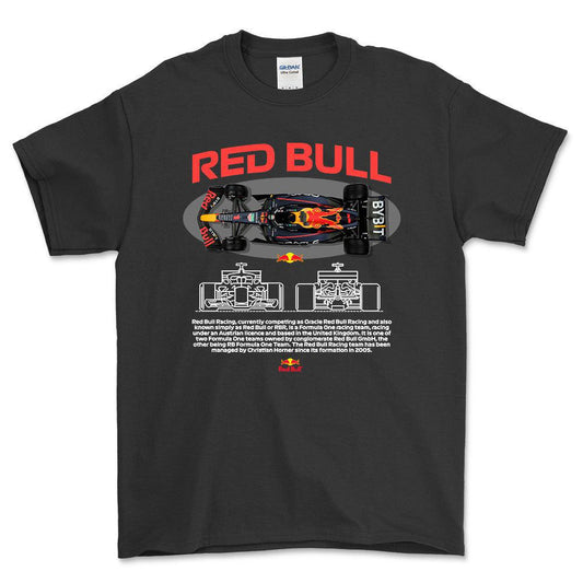 Formula 1 Red Bull - Unisex T-Shirt , Bomuld-Beklædning-Formula 1-Sort-S-Forside-Garage Culture Shop- garage - man cave - merchandise